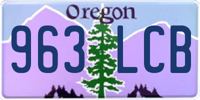 OR license plate 963LCB