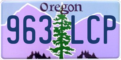 OR license plate 963LCP