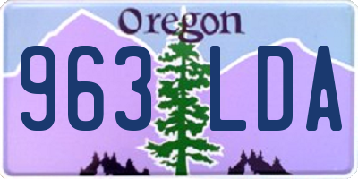 OR license plate 963LDA