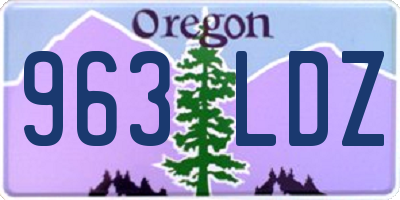 OR license plate 963LDZ