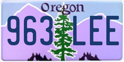 OR license plate 963LEE