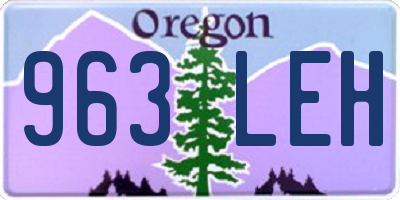 OR license plate 963LEH
