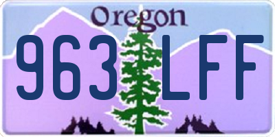 OR license plate 963LFF