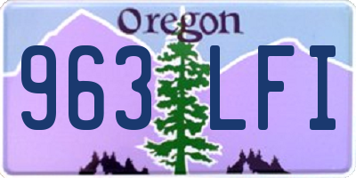 OR license plate 963LFI