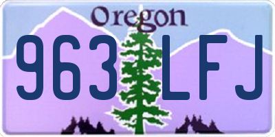 OR license plate 963LFJ