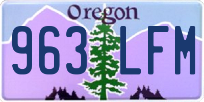 OR license plate 963LFM