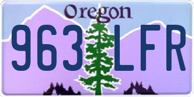 OR license plate 963LFR