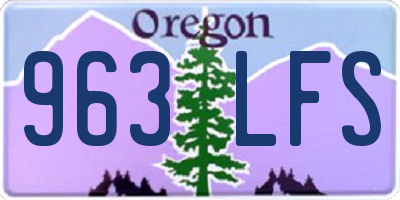 OR license plate 963LFS