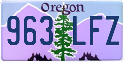 OR license plate 963LFZ