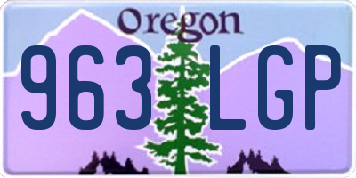 OR license plate 963LGP