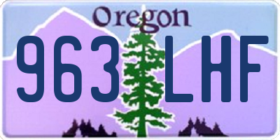 OR license plate 963LHF