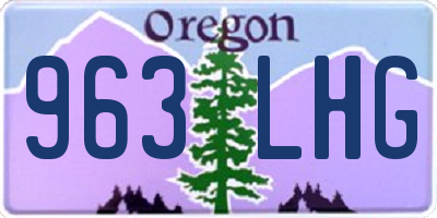 OR license plate 963LHG