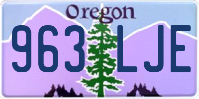 OR license plate 963LJE