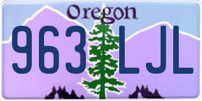 OR license plate 963LJL