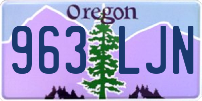 OR license plate 963LJN