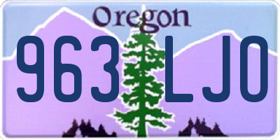 OR license plate 963LJO