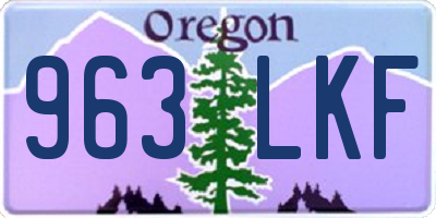 OR license plate 963LKF