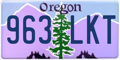 OR license plate 963LKT