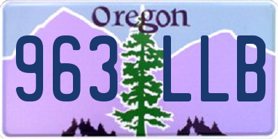 OR license plate 963LLB