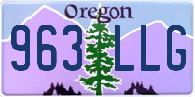 OR license plate 963LLG