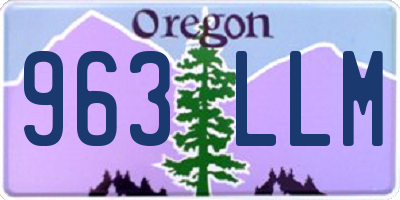 OR license plate 963LLM