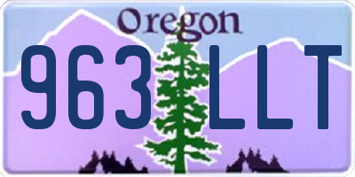 OR license plate 963LLT