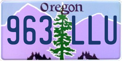 OR license plate 963LLU