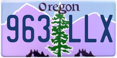 OR license plate 963LLX