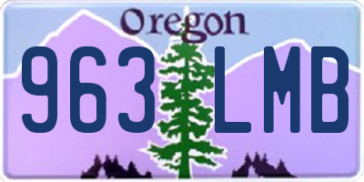 OR license plate 963LMB