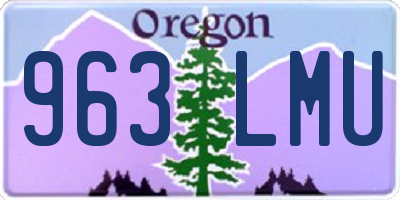 OR license plate 963LMU