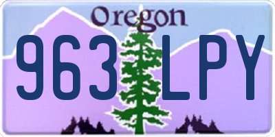 OR license plate 963LPY