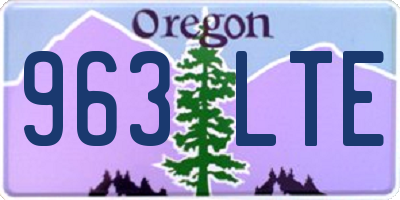 OR license plate 963LTE