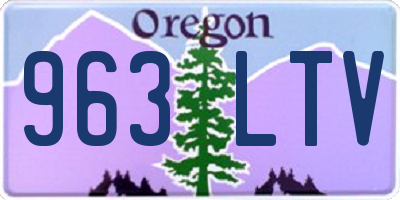OR license plate 963LTV