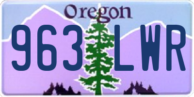 OR license plate 963LWR