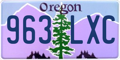 OR license plate 963LXC