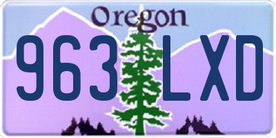 OR license plate 963LXD