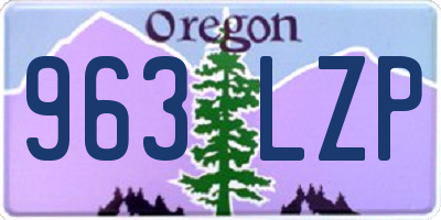 OR license plate 963LZP