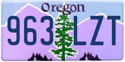 OR license plate 963LZT