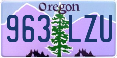 OR license plate 963LZU
