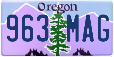 OR license plate 963MAG