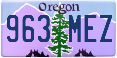 OR license plate 963MEZ