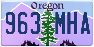 OR license plate 963MHA