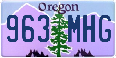 OR license plate 963MHG
