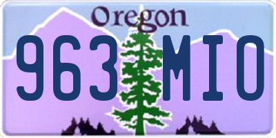 OR license plate 963MIO