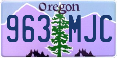 OR license plate 963MJC