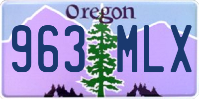 OR license plate 963MLX