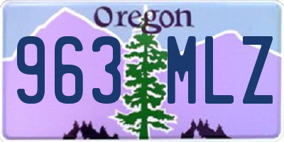 OR license plate 963MLZ