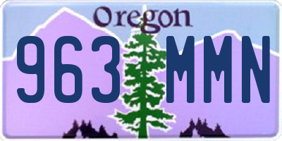 OR license plate 963MMN