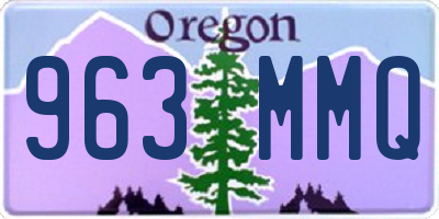 OR license plate 963MMQ