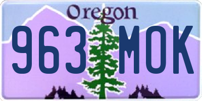 OR license plate 963MOK